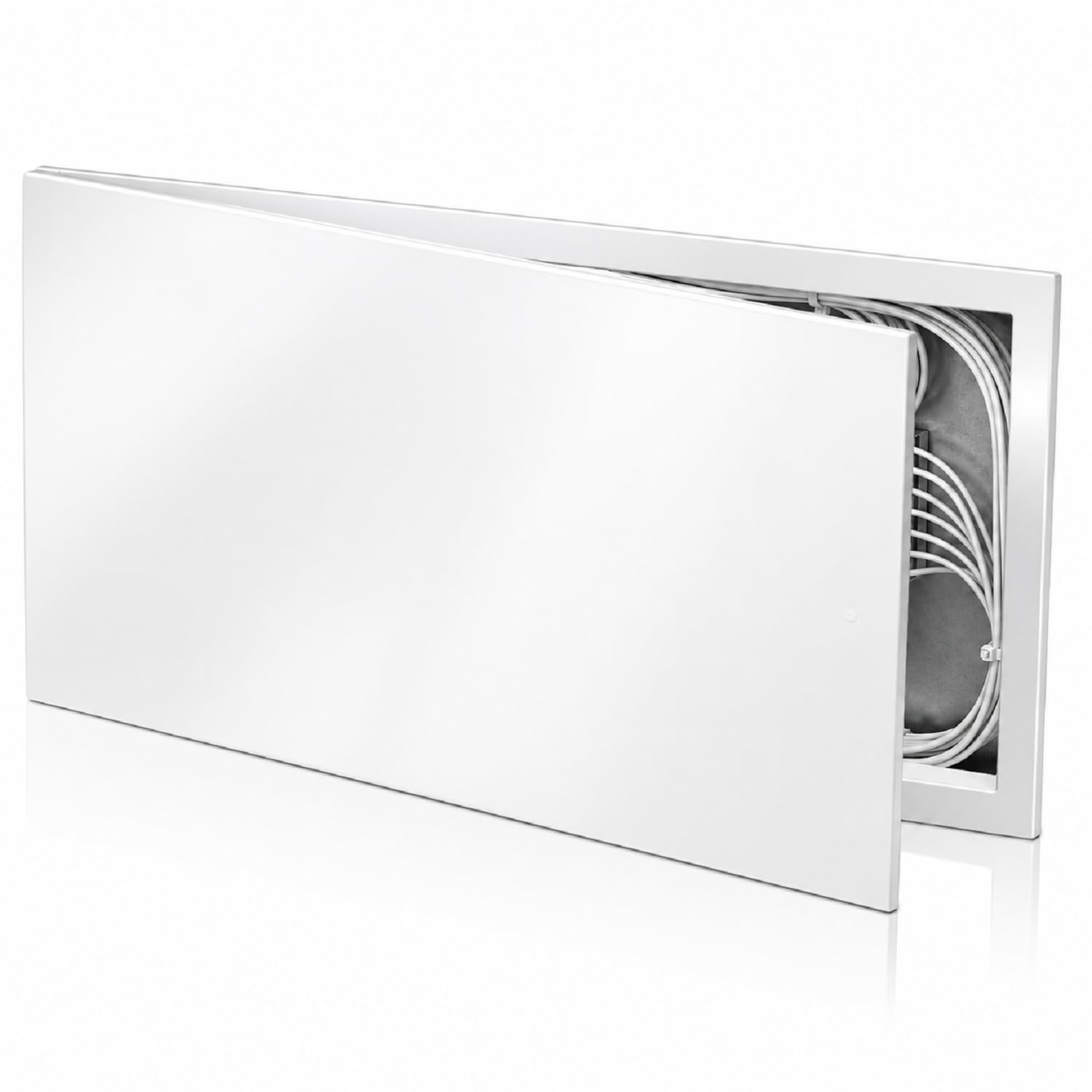 Wesiti 32"x16" Crawl Space Door, Galvanized Steel, Screwdriver Latch, White