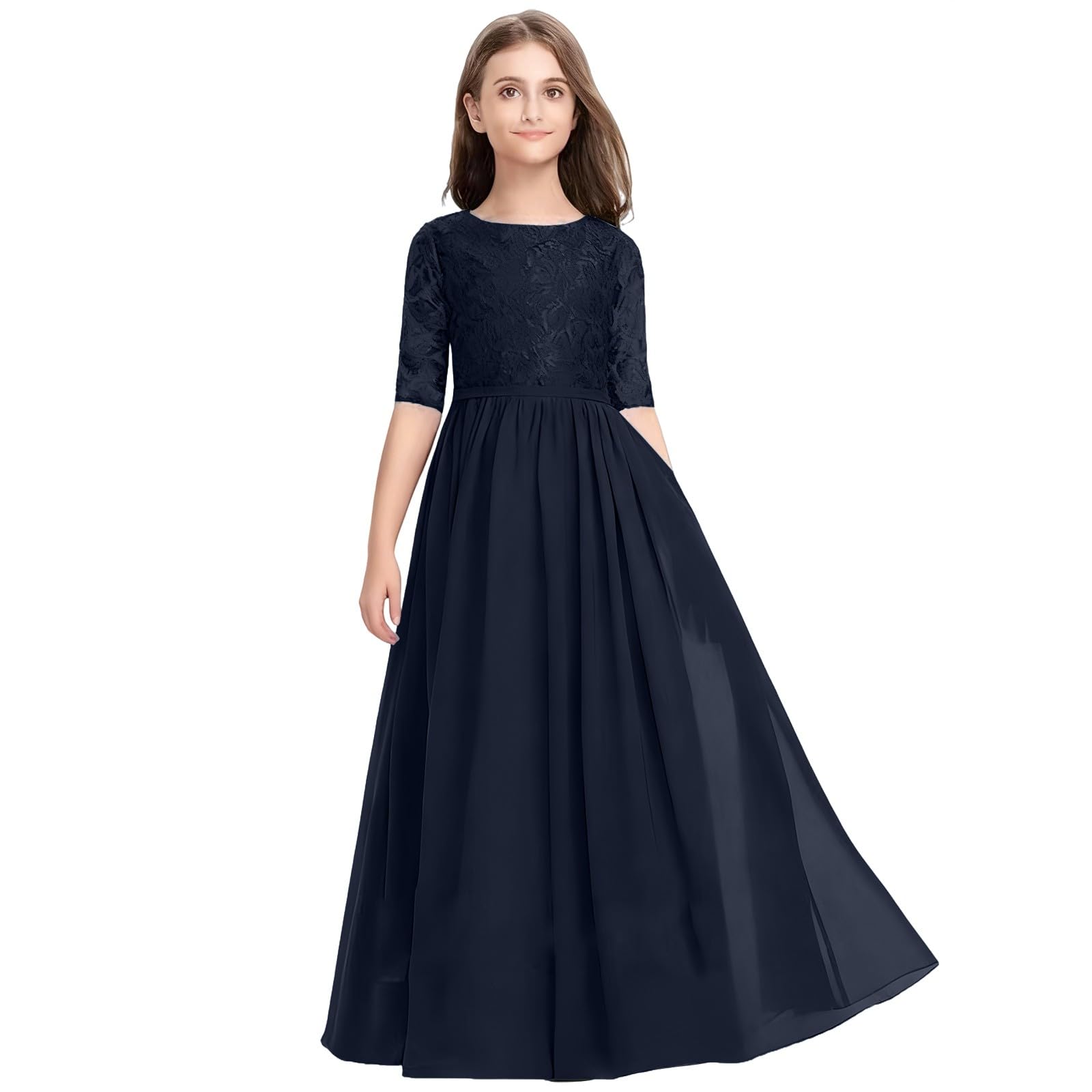 Mädchen Kleid Festlich Sommer Kurzarm Jacquard Prinzessin Kleider Kinder A-Linie Abschlusskleid Hochzeit Blumenmädchenkleider Geburtstag Abendkleider Elegant Brautjungfernkleid