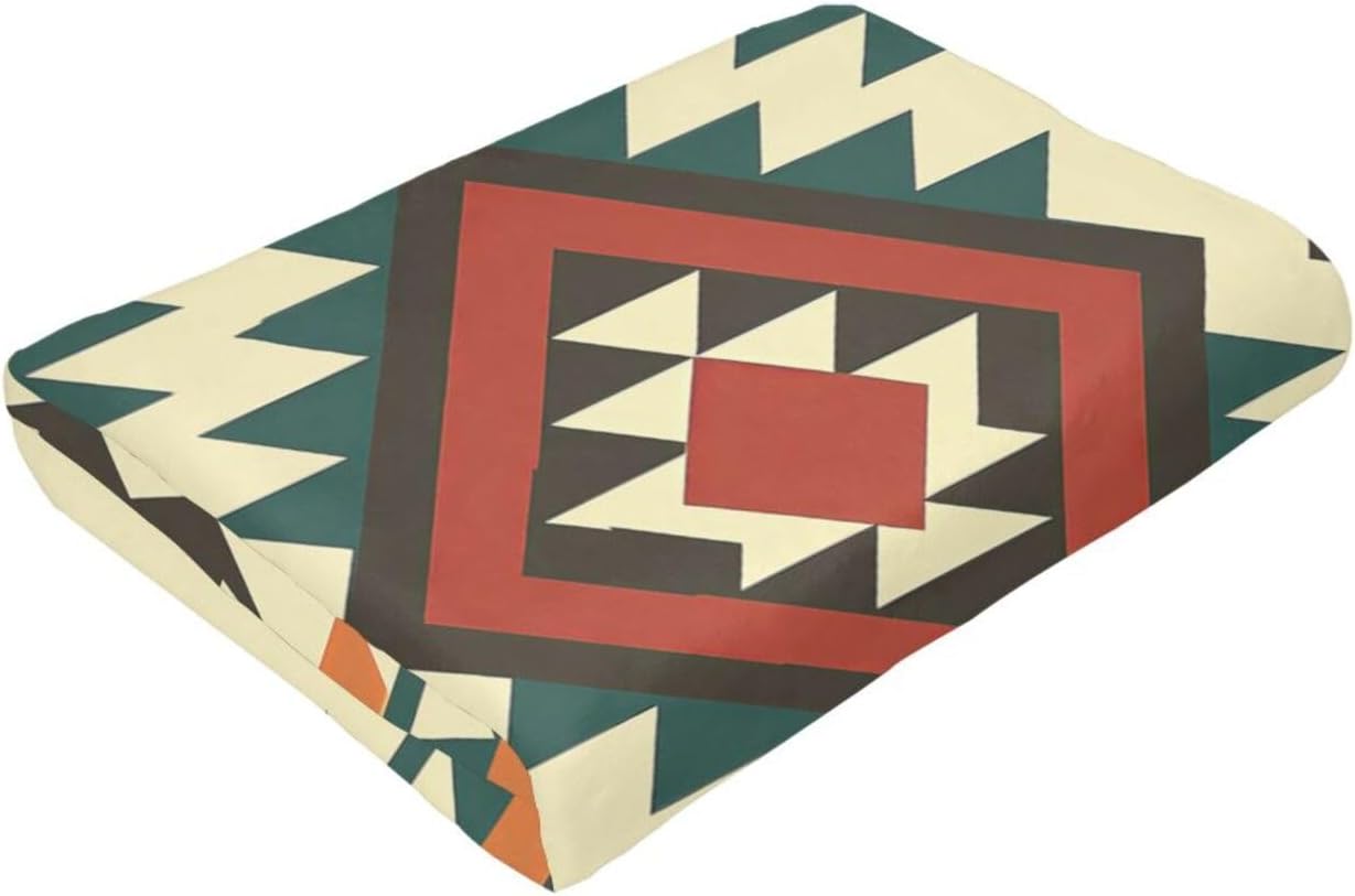 Western Boho Blanket Southwest Aztec Tribal Throw Blanket Southwestern Navajo Soft Cozy Fleece Fuzzy Stuff Plush Flannel Gifts for Girls Women Boys Kids Adults 40''x50'' - Image 8