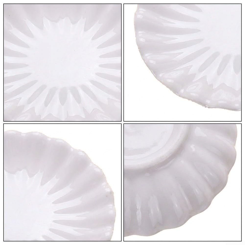 4er Set Melamin Teller für weiß 25,4cm Blumenrand 4er Set Melamin(25.4cm)