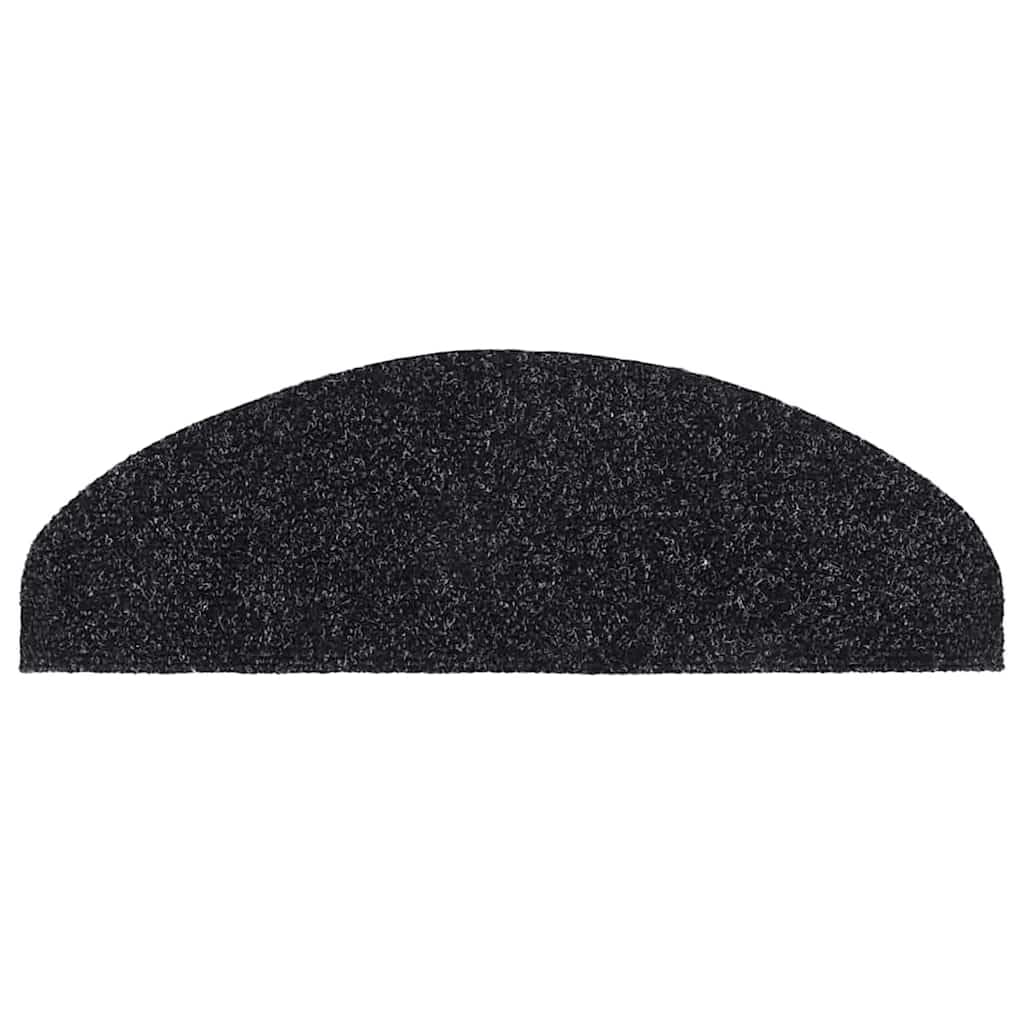 Lot de 20 tapis d'escalier autocollants - 65 x 21 x 4 cm - Noir - Semi-circulaires - Antidérapant - Avec protection contre les marches et les rayures - Pour escalier en bois, escalier en