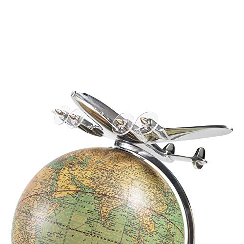 Super-Constellation métal chromé globe : avion de collection haute finition d'exception