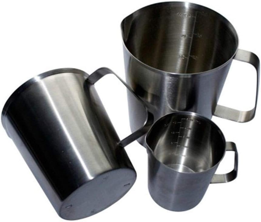 Stainless Steel Milk Cup Scale Measuring Cup Garland Cup Kitchen Tools (Color : 500ml) (1000ml)