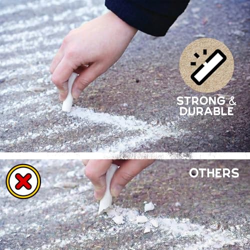 ZENO Chalk for Blackboard – 100 Sticks – White – Non-Toxic, Low Dust – Classroom & School Chalk