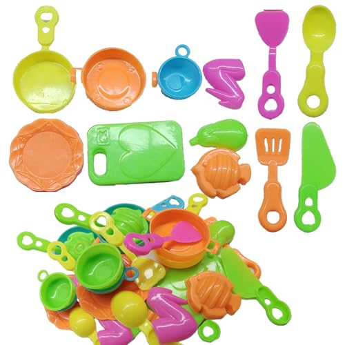 Accesorios Cocina Juguetes, Cocinita Infantil, 60 Piezas Juego de Roles de Chef Infantil, Regalo para Niños Mayores de 3 Años