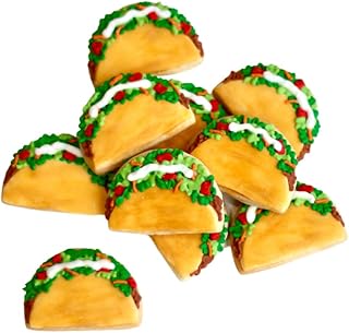 1 Dz. Mini Taco Cookies! 6 Bags of 2 Cookies! Taco “Bout A Great Fiesta! Birthday Themed, Bridal Shower Party Favors or Baby Gift!