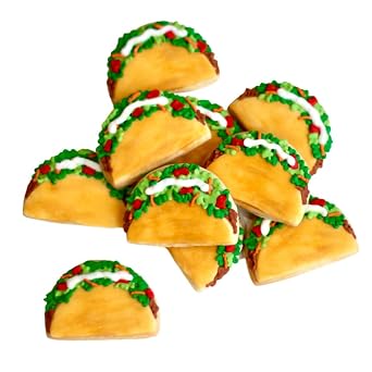 1 Dz. Mini Taco Cookies! 6 Bags of 2 Cookies! Taco Bout A Great Fiesta! Birthday Themed, Bridal Shower Party Favors or Baby Gift!