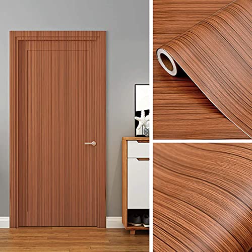 Image of FOKRIM Wooden Wallpaper for Walls (45x500cm)(Length 5-Meter) Sticker Wallpaper Wallpaper for Furniture Peel and Stick Removable Self Adhesive Waterproof Wall Stickers