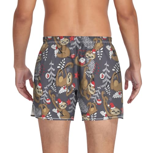Image of Men's Boxer Shorts Cotton Loose Underwear with Button Fly