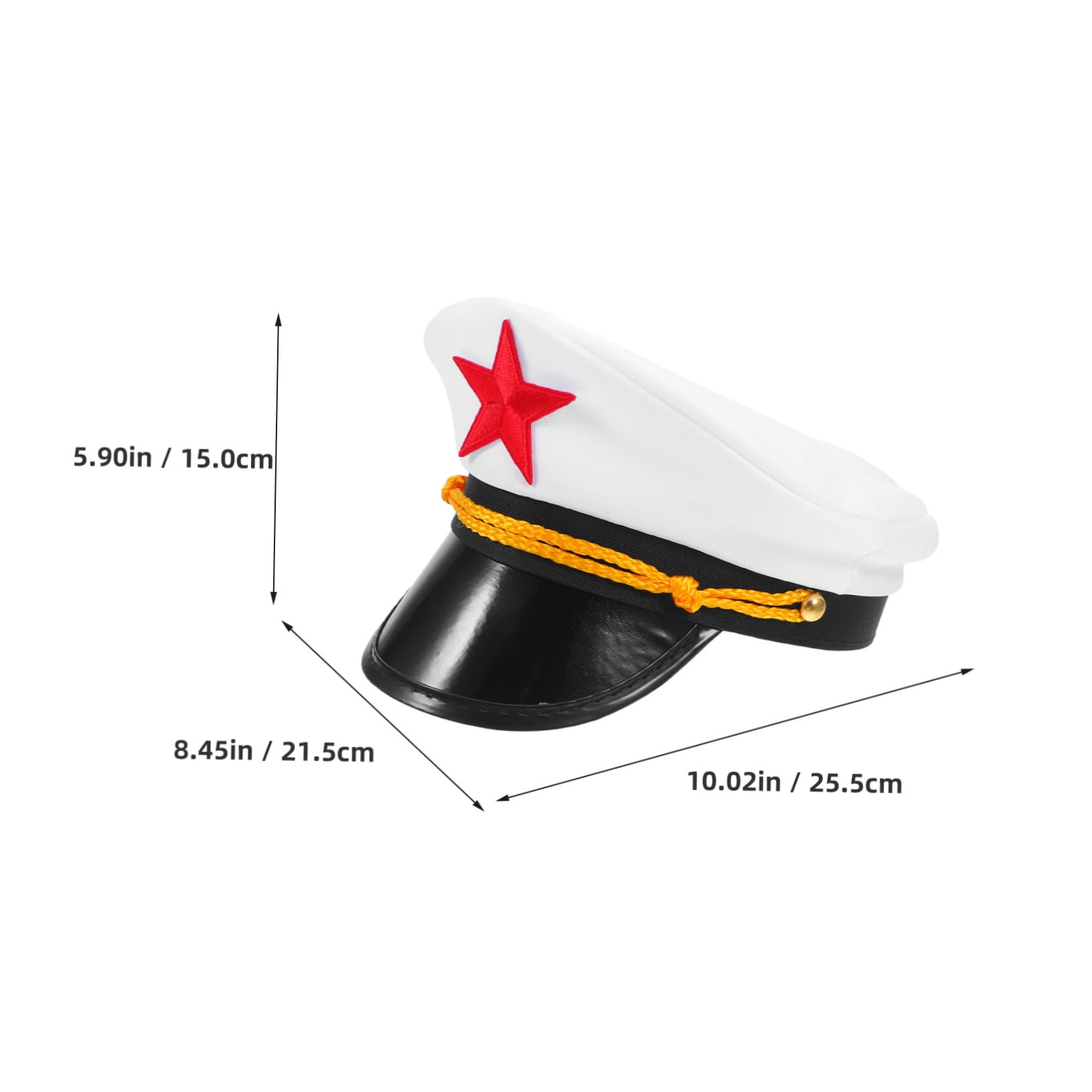 Ipetboom Nautical Party Dress-up Hat Captain Hat for Men Women Sailor Costume Accessory Sea Captain Role-playing Headwear