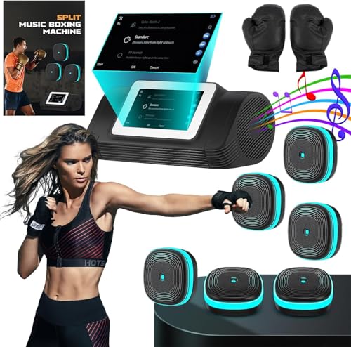 Machine de boxe intelligente avec suivi des données et cibles divisées pour entraînement mural