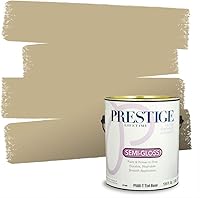Vista 193 de PRESTIGE Pinturas de pintura exterior e imprimación en uno, 1 galón, plano, combinación comparable de Benjamin Moore* Manzanilla*