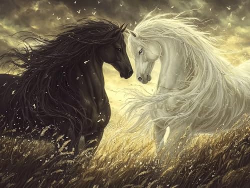Peinture Diamant Animal 5D Cheval pour une Décoration Murale Salon