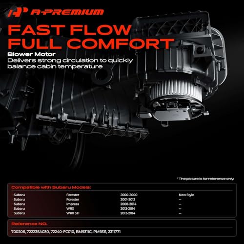Image of A-Premium Front HVAC Heater Blower Motor with Fan Cage