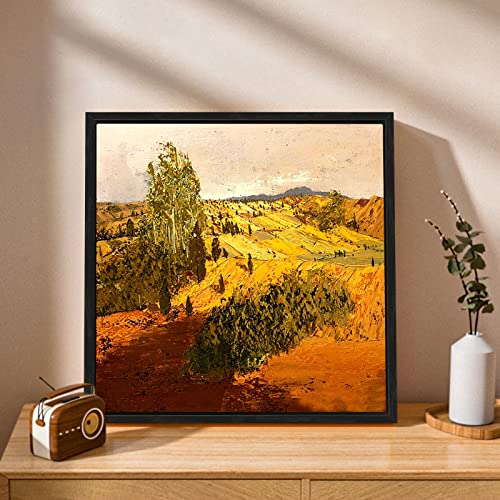 Image of 2 Pack 20x20 Canvas Frame for Landscape Painting 0.6-0.8 inch Deep,Black | Easy Framing,Square Floater Frame for Canvas Prints Wall Art Oil Painting Paint by Numbers Living Room Bedroom Hallway Decor