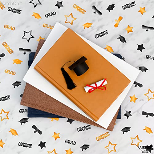 Image of Graduation Decorations 2026 | Congrats Grad Graduation Confetti 2026 - Pack of 1000 | Orange and Black Confetti | Graduation Confetti Class of 2026 | 2026 Graduation Table Decorations, KatchOn