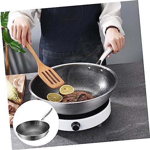 Wok de Acero Inoxidable con Mango Ergonómico y Diseño Panal miniatura 7