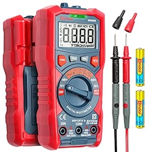 AstroAI Digitale multimeter, voltmeter ohmmeter Auto Range 4000 counts TRMS stroommeter met NCV en LCD-scherm en…