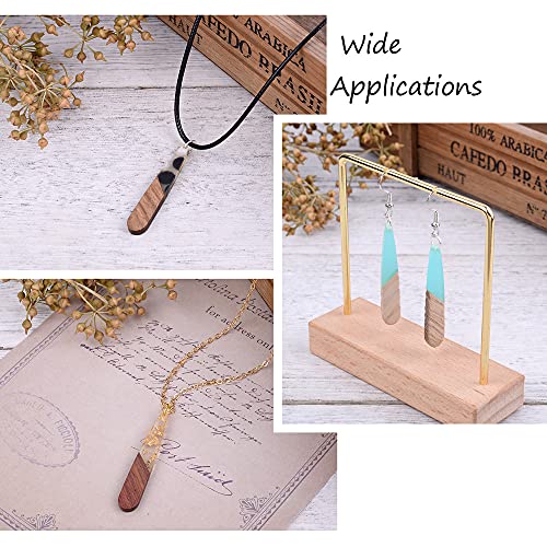 Beadthoven 26Pcs/13 Pairs Natural Wood Resin Teardrop Charms Diy Earrings Pendants Mixed Colors Long Water Drop Shape Wooden Pendants For Statement Jewelry Making Findings #TOP5