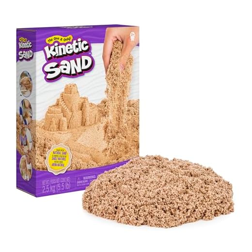 Kinetic Sand 2,5 kg - Sabbia cinetica Originale dalla Svezia, Marrone Naturale, conosciuta dagli asili, Ideale per Il Gioco di Sabbia Creativo, per Bambini dai 3 Anni in su