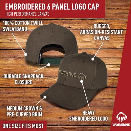 Image of Wolverine Work Hat | Adjustable | Rugged | Durable | Comfort | Workwear | Cotton Canvas