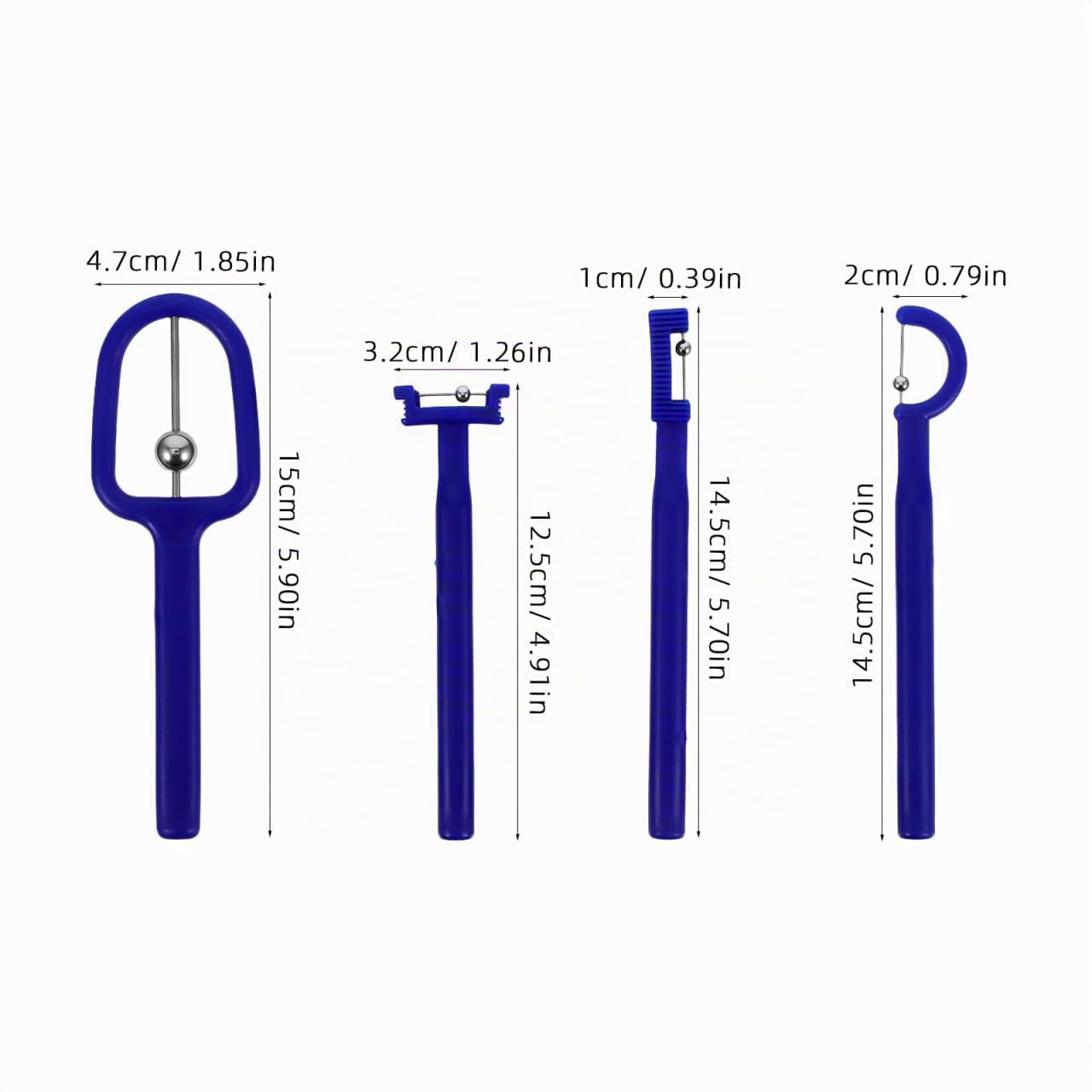 Ejercitador Lingual 4pcs – Entrenador de Músculos Orales en Acero Inoxidable para Mejorar Pronunciación y Control de Saliva – Herramienta Logopedia para Niños y Adultos