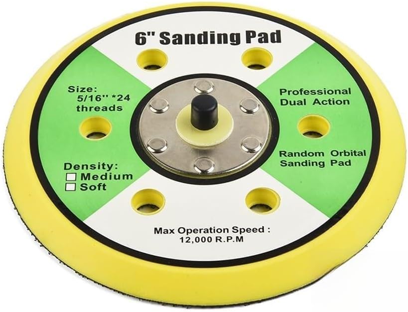 Sanding Solution 6 Inch Diameter Pad Compatible with Most Random Orbital For Sanders and Accessories