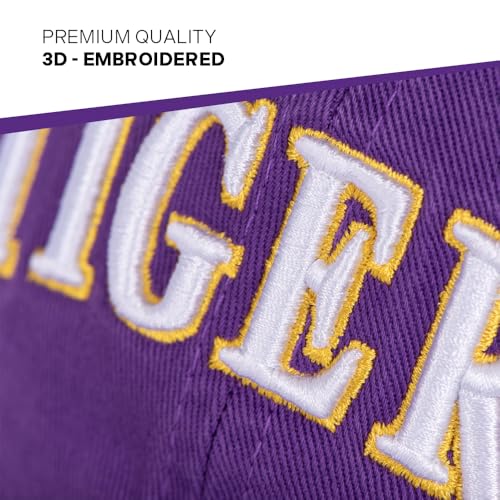 Gorra bordada ajustable LSU Louisiana State University morada miniatura 4