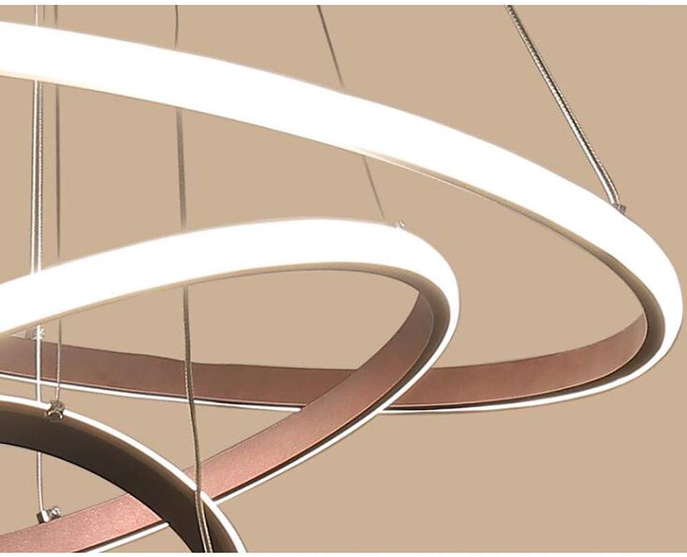 Led Ceiling Light Fixture Modern Simple Pendant Lighting Adjustable Dimmable Chandelier for Kitchen Island Bedroom Hallway Bar Living Room,Dimmable and Remote Control,40+60+80Cm