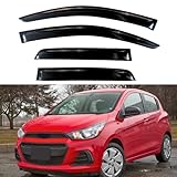 KPY Window Visor Compatible with Chevrolet Spark 2016-2022, Rain Guard Window Vent Deflectors Tape-On Style, 2016 2017 2018 2019 2020 2021 2022