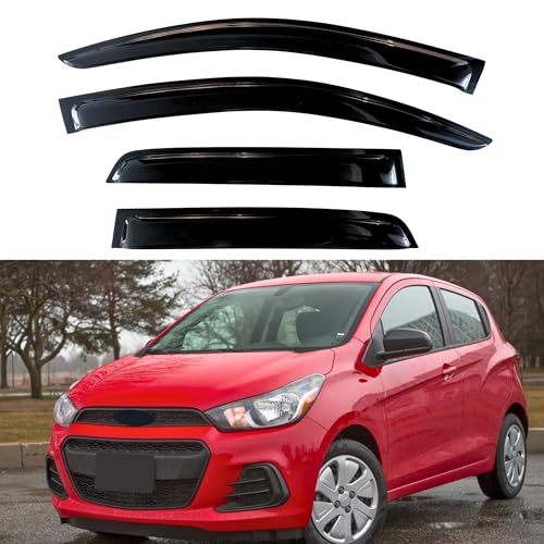 KPY Rain Guards Fit for 2016-2022 Chevrolet Spark, Out-Channel Window Visors Vent Wind Deflectors 4PC, Car Accessories for 16-22 Chevy Spark