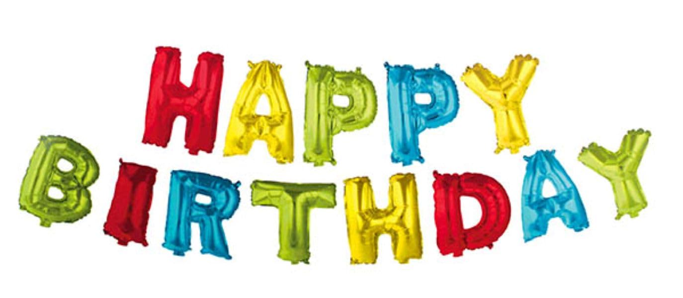 Procos 89652 Happy Birthday Foil Balloon Filled with Helium or Air, Birthday, Decoration, Party, Anniversary