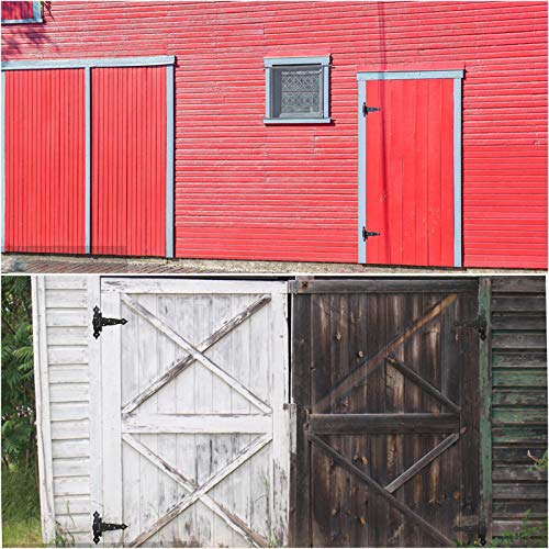 4Pcs 7-1/2 Inch Tee Hinges, Heavy Duty Gate Hinges, Black T Strap Hinges For Wooden Barn Doors, T Shape Hinge Classic Shed Door Hinges Hardware For Wood Fence Swing Gate Window, With Screws #TOP4