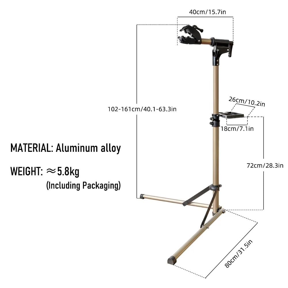 Fahrrad MontagestäNder Fahrradständerhalter Aufbewahrung Fahrradreparaturständer Aluminiumlegierung Fahrrad-Arbeitsständer Professionelle Fahrradreparaturwerkzeuge Einstellbar Falten