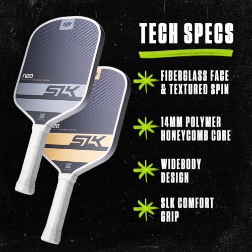 Image of Selkirk Sport SLK Neo Pickleball Paddles Set of 2 + Pickleballs + Sling Bag | Pickle Ball Rackets 2 Pack in Graphite or Fiberglass, with an Expanded Sweet Spot
