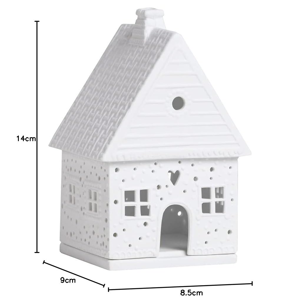 Räder Lichthaus piernik mały z porcelany nieglazurowany w kolorze białym, wymiary: 14 x 9 x 8,5 cm, 90318