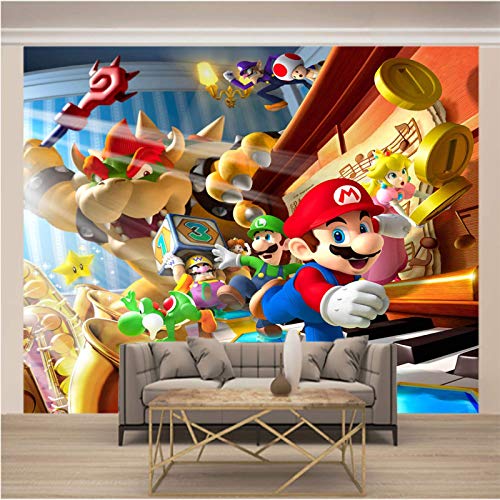 Msrahves papier peint autocollant Anime dessin animé mignon personnage Papier Peint Panoramique Poster geant Mural, pour Salon Chambre restaurant Décoration Murale Papier peint intissé