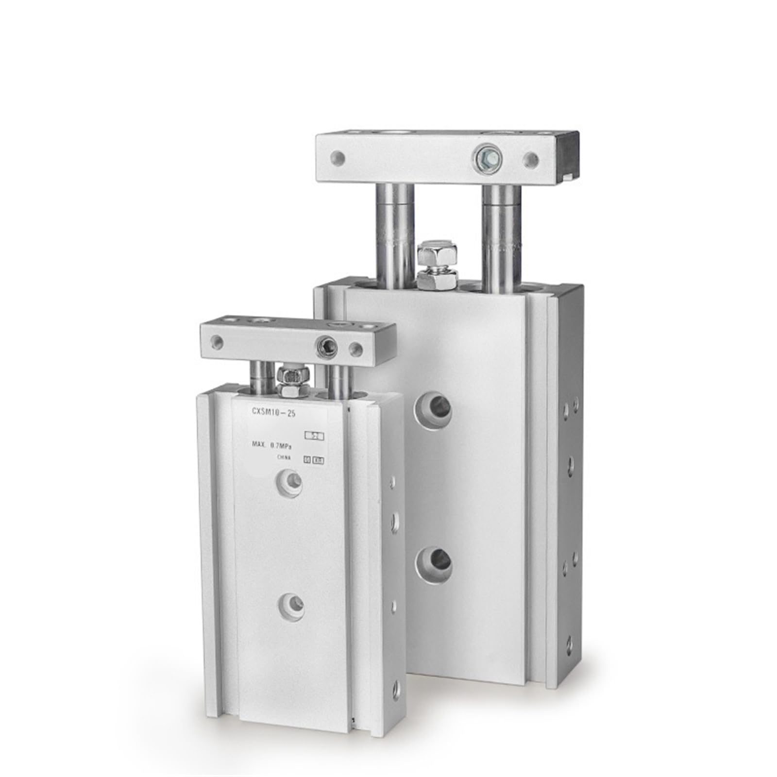 Vérin biaxial CXSM25-20 en aluminium anodisé haute finition