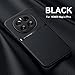 Kepuch Case Compatible for Honor Magic 7 Pro - Litchi Grain Magnetic Holder Built-in Metal Plate Cover Bumper - Black