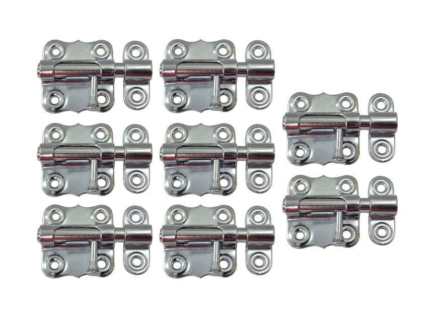 Boulon coulissant QCAA lot de 8 loquets en acier pour porte et meuble