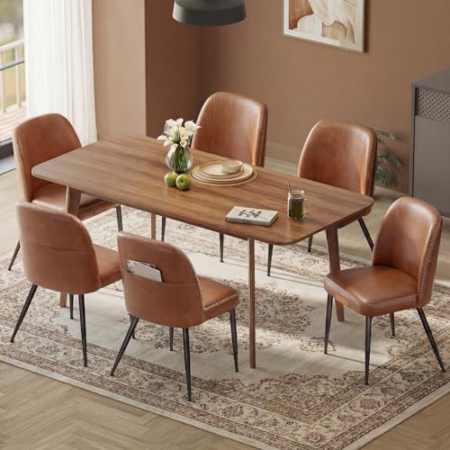Image of VASAGLE Dining Chairs Set of 6, Upholstered Kitchen Chairs