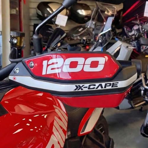 Protège-mains résine Moto Morini X-Cape 1200 autocollants 3D rouge