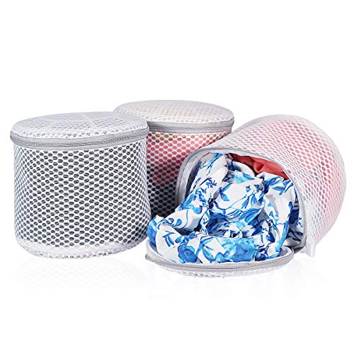 SUERIV Pack of 3 Delicate Bra Washing Bag - High Permeability Sandwich Fabric Lingerie Laundry Bag Mesh Bra Wash Bag for Intimates Lingerie and Delicates with Premium Zipper- Underwear Bag for Bras,Socks,Panty,Undershirt