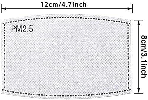 100PCS PM 2.5 Activated Carbon Filters,5 Layers Replaceable Anti Haze Filter Paper