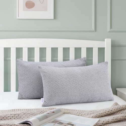 Image of Wakefit Sleeping Pillow | Height Adjustable | Soft & Fluffy Comfort | Light Grey | 27 x 16 Inch | Set of 2 |Free Extra Fiber for Custom Comfort