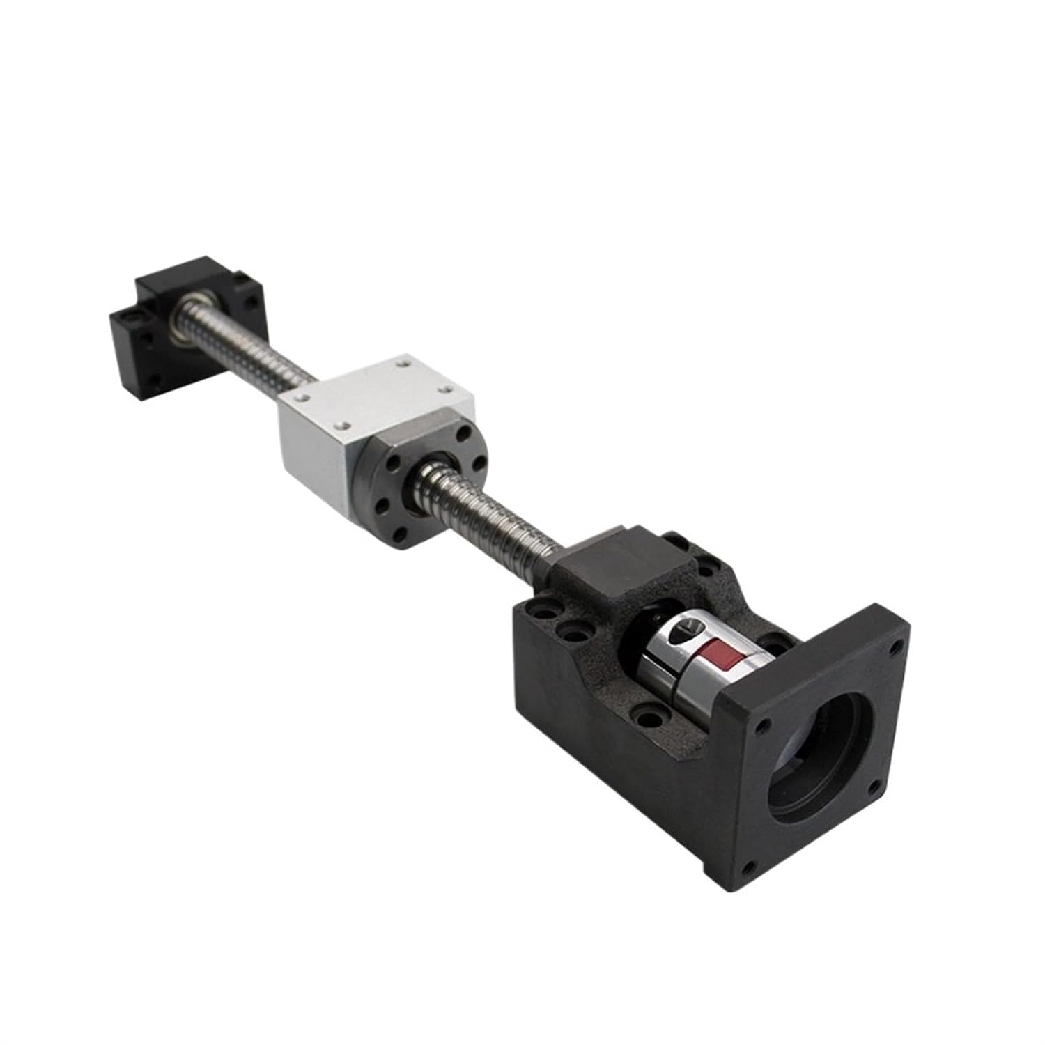 Ball Screw, Linear Guide Ball Screw Ball Screw SFU1204 Kit 200-500mm C7 Dia12mm Pitch 4mm for Parts Screw with Single Ball Nut +BF10+HM10-57+DSG12H+Coupler(500mm)