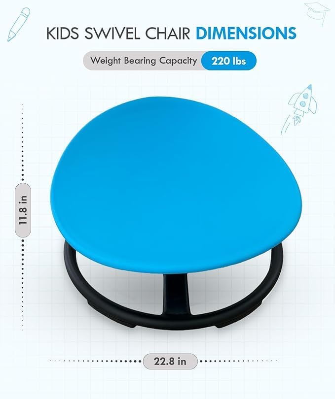 Miniatura 2 de Giggle & Play Sillas giratorias para niños, silla giratoria sensorial, equipo de terapia física de equilibrio corporal, sillas giratorias para