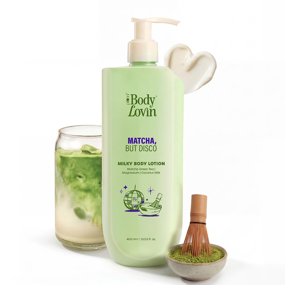 Plum BodyLovin’ Matcha, But Disco Milky Body Lotion | Calming & Smoothening Body Lotion | Lightweight Milky Hydration | Matcha Green Tea, Magnesium & Coconut Milk | Lactonic Matcha Fragrance | 400 ml-image-43