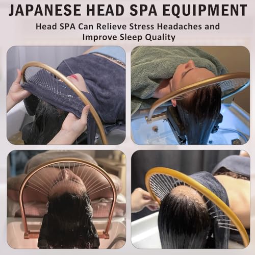 Head Spa Equipment Umywalka na szampon z cyrkulacją wody - duży zbiornik na wodę do mycia włosów, łóżka do masażu, fumigacji i terapii światłem