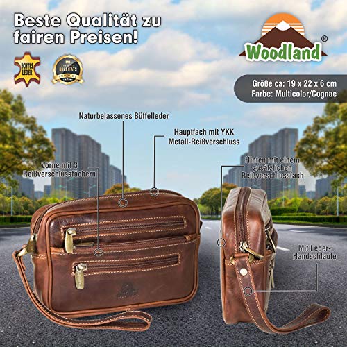 Woodland® Praktische polstas voor de man van natuurlijk buffelleer - Afbeelding 6